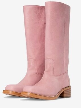 Frye Pink Campus Boots Size 9